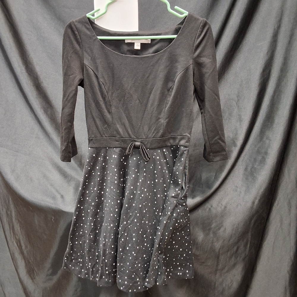 Lc Lauren Conrad Black And White Fit And Flare Dress
